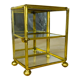 Miniature display case brass and glass, shelf