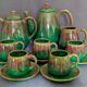 Vintage coffee service 8 pieces Grès de Puisaye circa 1950