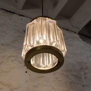 Scandinavian brass and glass pendant for Reijmyre by Paul Kedelv