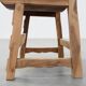 Brutalist armchair with carved rosettes and nailed wooden seat, Spain, 20th
