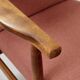Paire de fauteuils vintage rose poudré 1970 moderne scandinave 