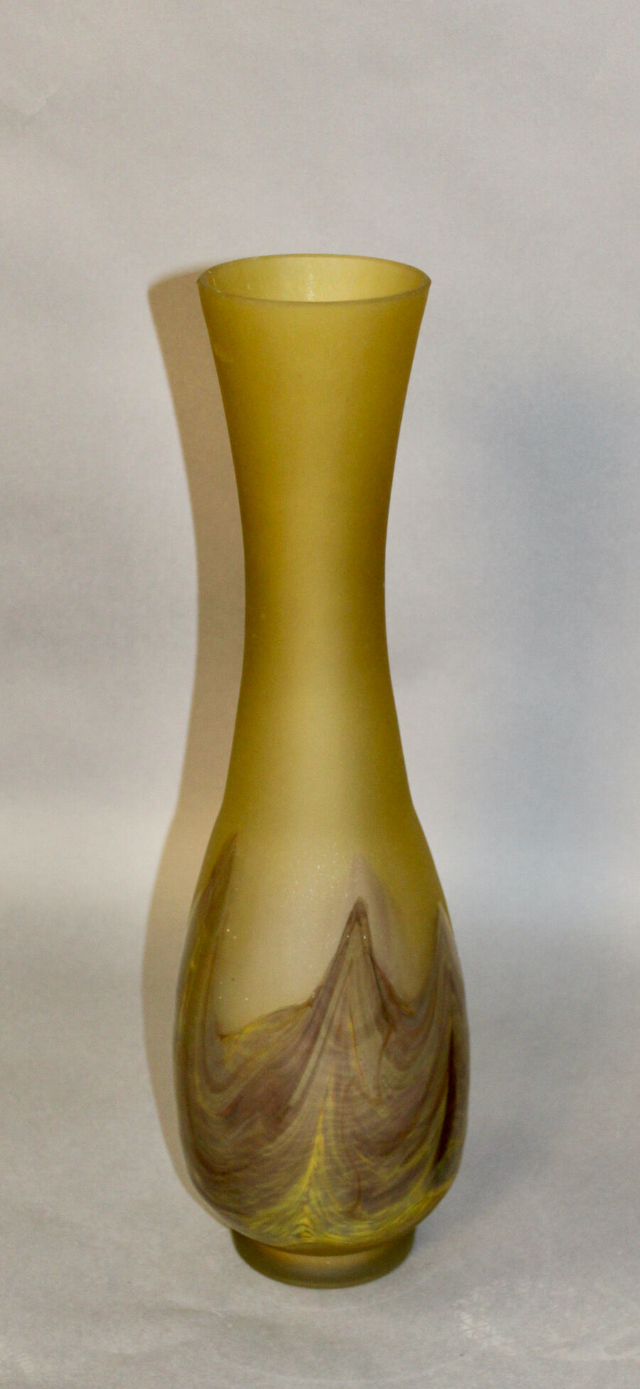 Long neck glass paste vase