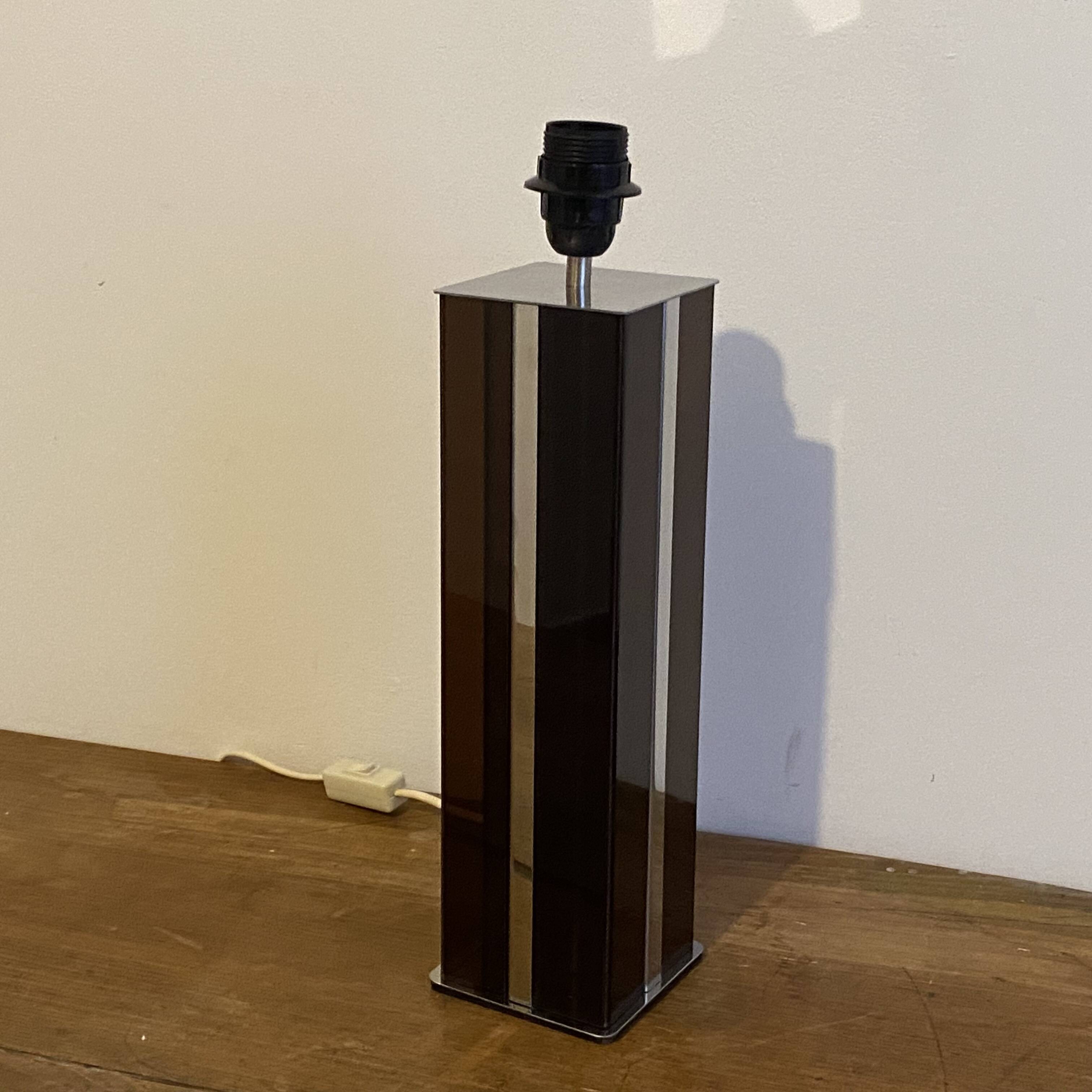 Lampe cinétique Space age en plexiglas fumé, 1970