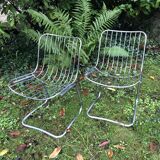 Chrome chairs style Rinaldi 70s