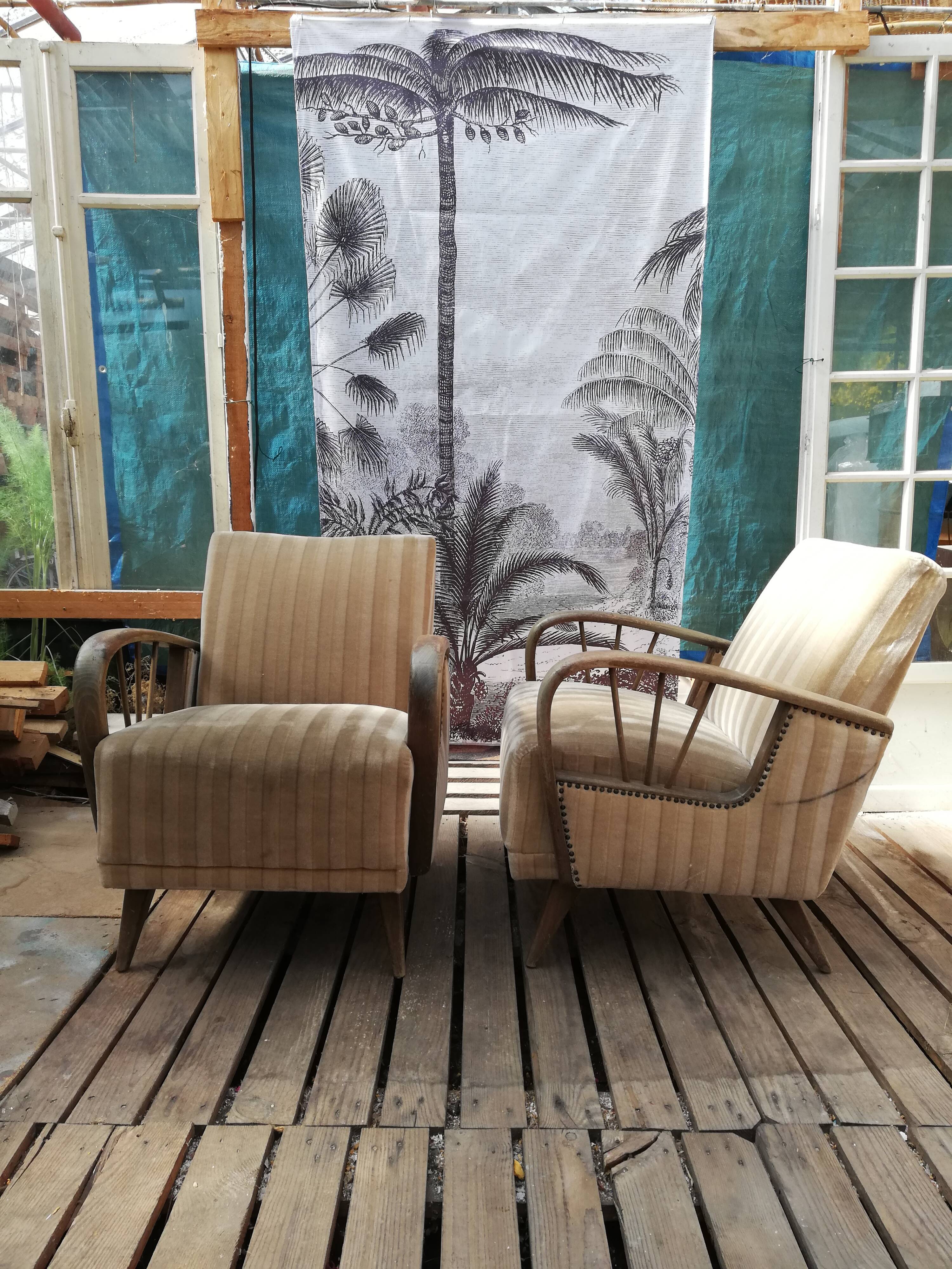 Pair of Art Deco armchairs