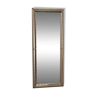 Gilt faux-bamboo wall mirror, Italy, 1970s.