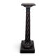 Napoleon III side table in blackened wood with a twisted column.