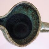 Zoomorphic pitcher in fat lava ceramic, signed Accolay, 1960s/1970s