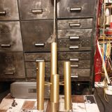 Gold metal pendant chandelier, Italy - 1970