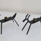 Paire de bougeoirs zoomorphes de Gunnar Ander
