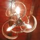 Space age spiral chandelier in vintage chromed metal 70s