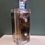 Large table lamp base in Murano glass and chromed metal from the 70s
