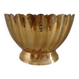 Coupe festonnée en laiton doré