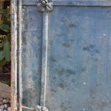 Solid gate, garden iron, H227x110cm, old, exterior door