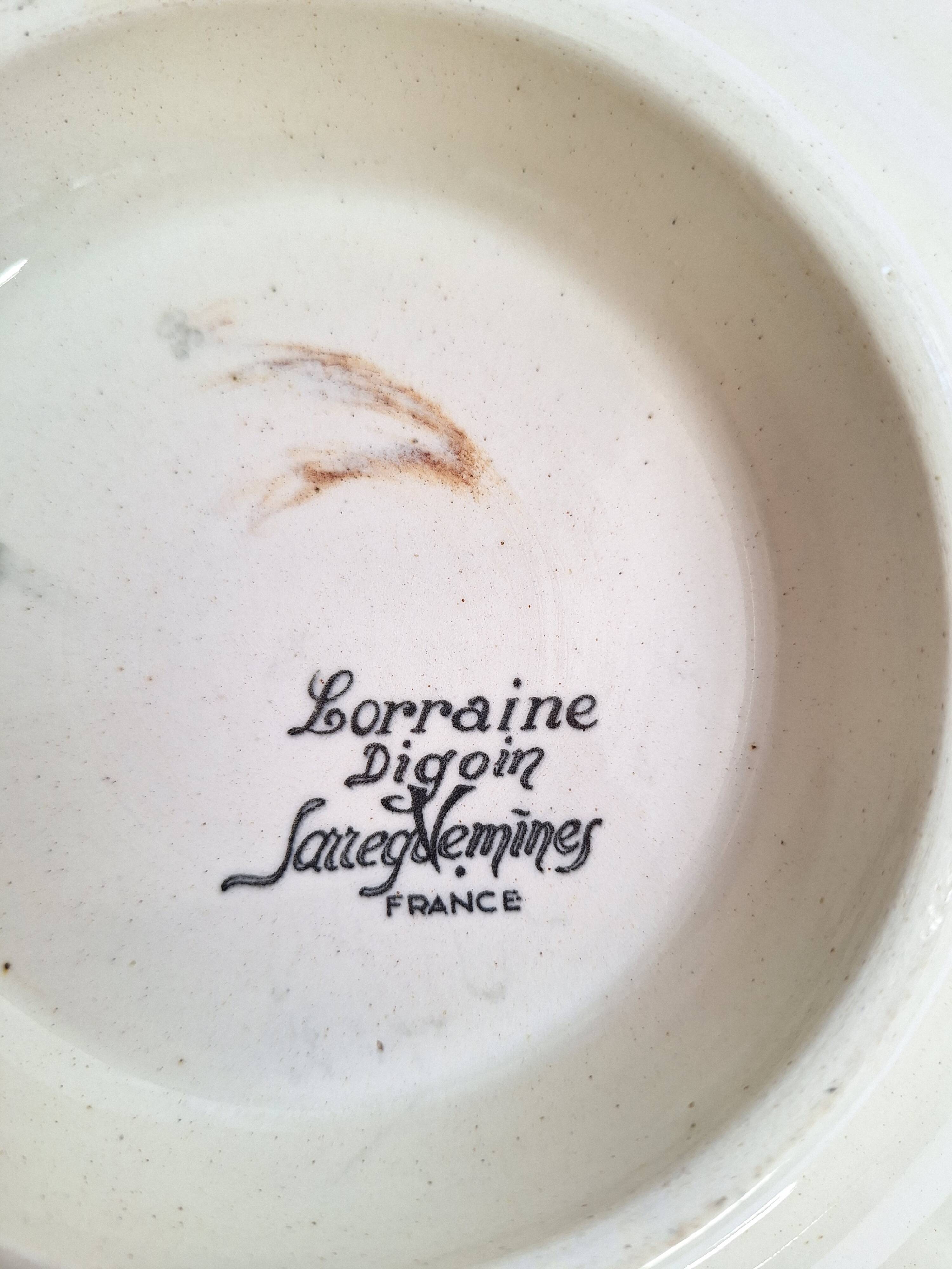 Stand / Compote dish Digoin Sarreguemines Model Loraine