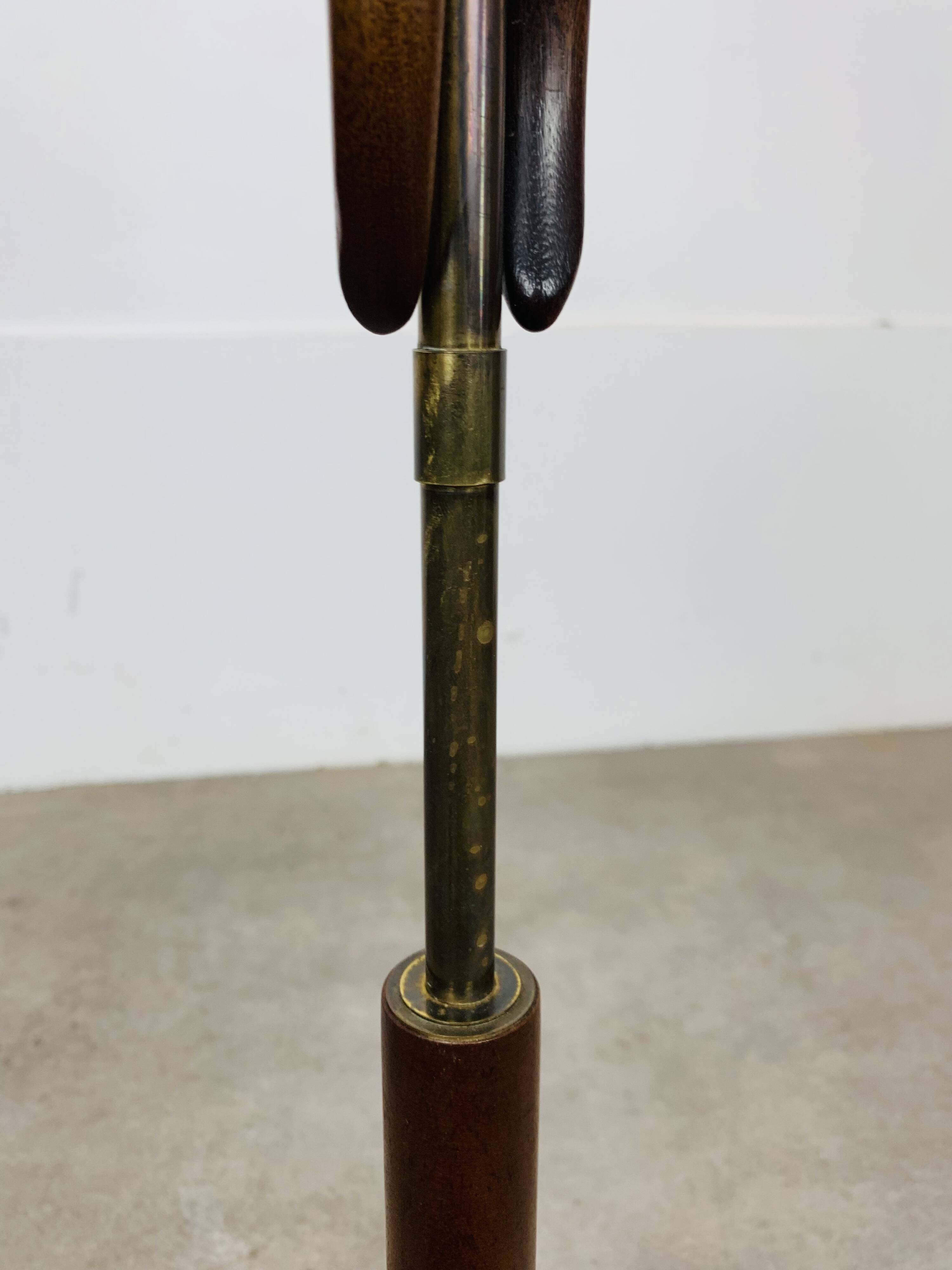 Scandinavian teak and brass floor lamp, 1960s