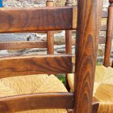 Set of 6 mulched wooden chairs
