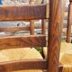 Ensemble de 6 chaises en bois paillées