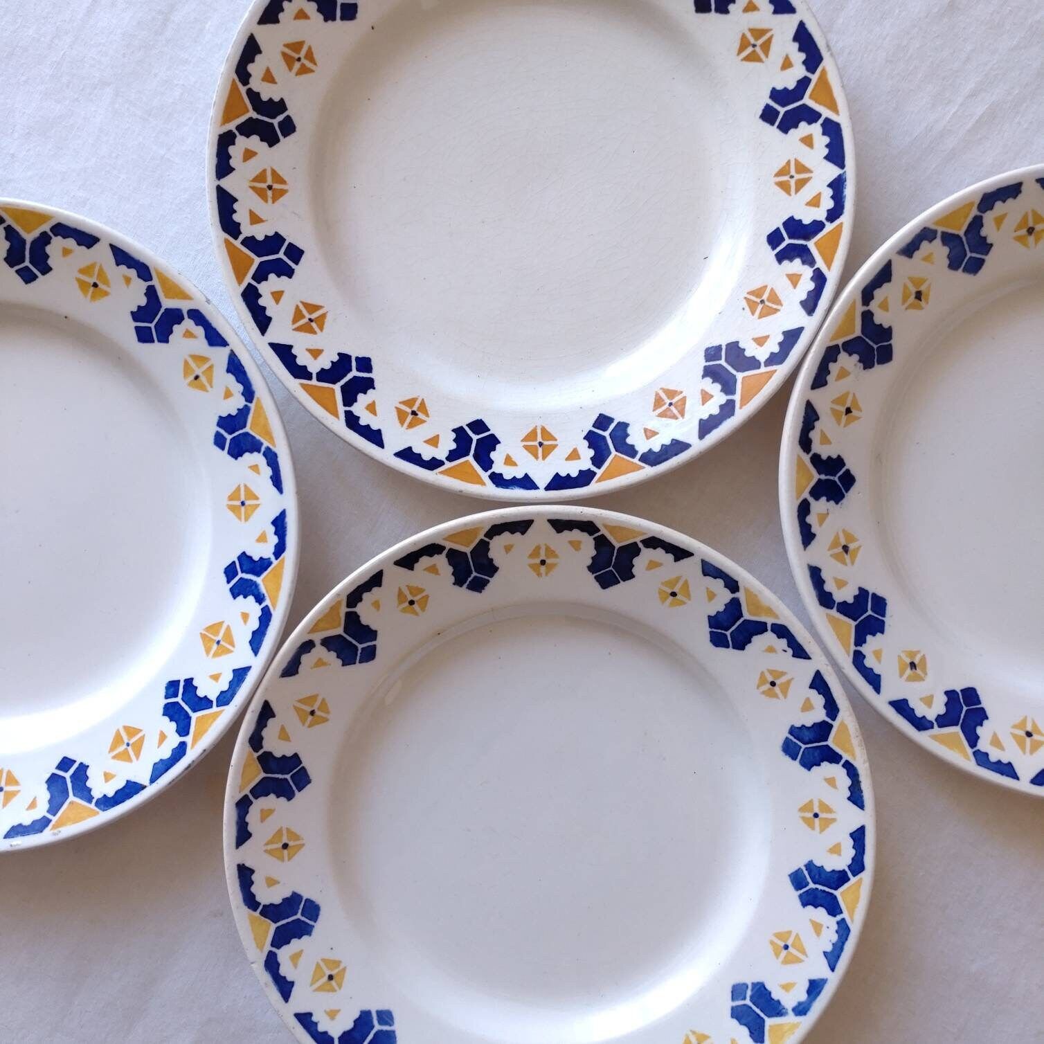 Plates "Judith" opaque porcelain from Gien