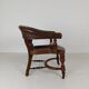 Victorian mahogany leather desk chair