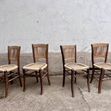 Set of 4 Vintage Rope Bistro Chairs