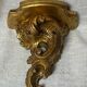 Pair of gilded wood wall consoles