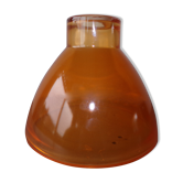 Suspension dome en verre orange