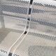 Perforated metal garden bench