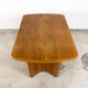 Extendable art deco dining table walnut veneer