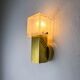 Pair of cubic Murano glass wall lights by Gaetano Sciolari, Italy, circa 1970s