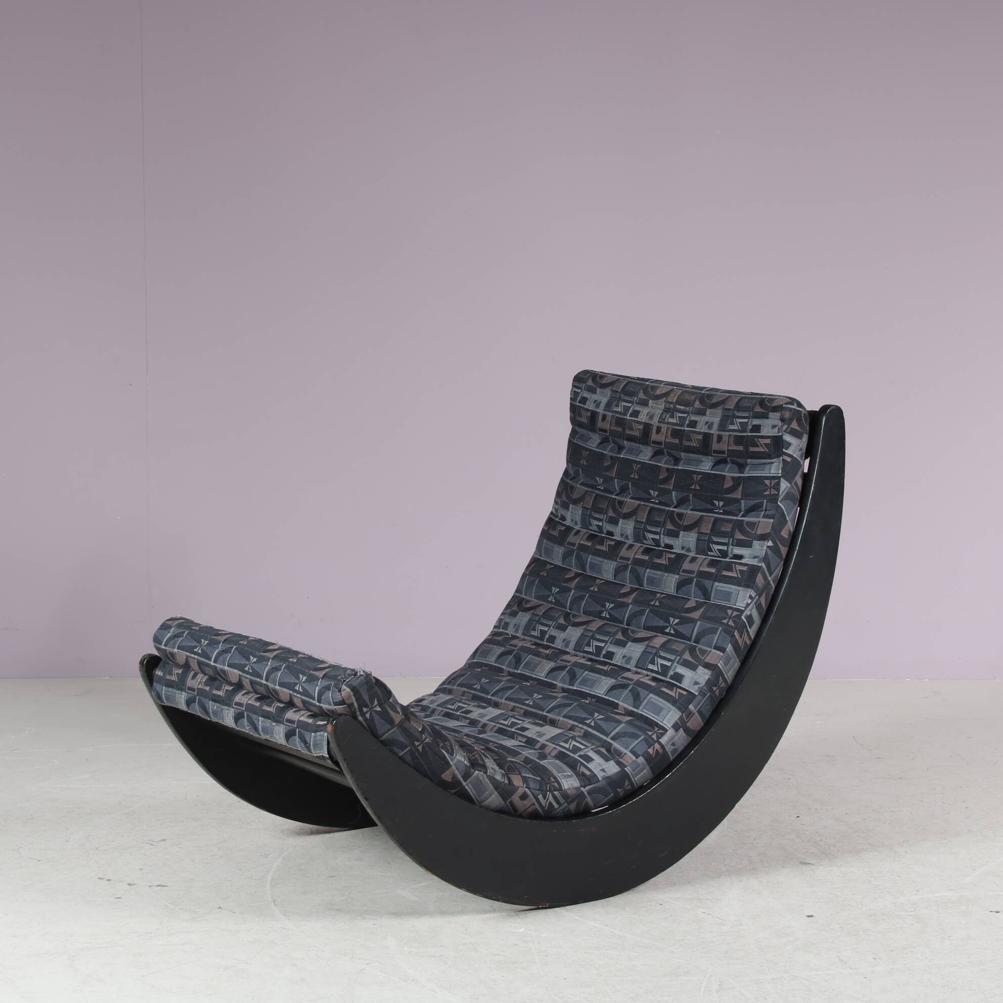 "Relaxer II" rocking chairs from the 1970s by Verner Panton for Rosenthal, Germany.