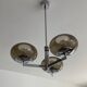 suspension in chrome and smoked glass from Sciolari, italy 1970