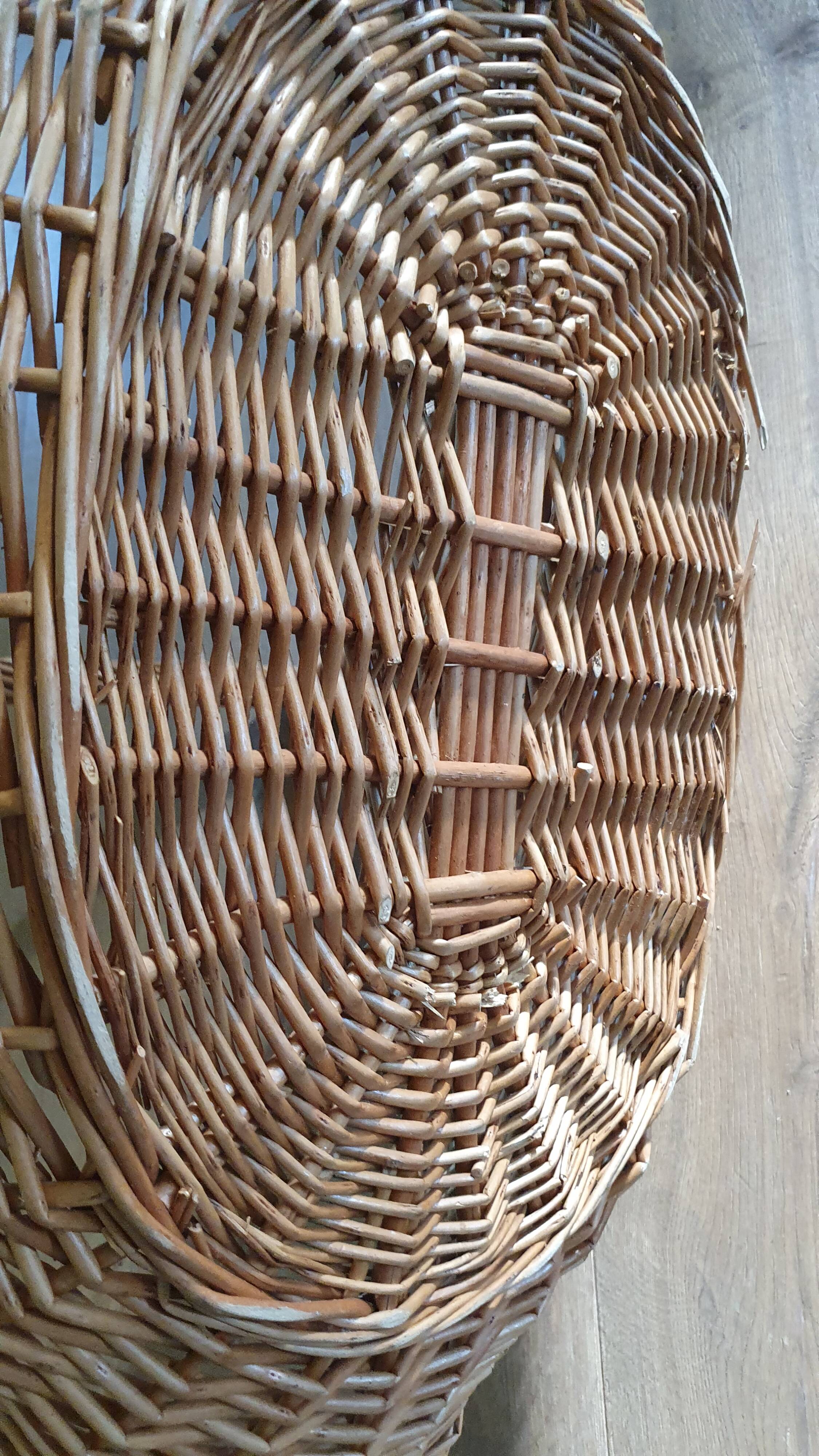 Vintage wicker log basket