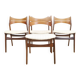 Ensemble de quatre chaises Erik Buch, années 1960