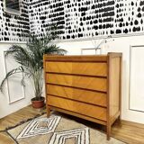 Scandinavian chest of drawers inclined drawers
