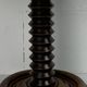 Brutalist Wood Turned Wine Press Side Table in the style of Charles Dudouyt