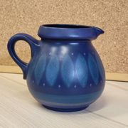 Vintage blue ceramic jug pitcher Porta Celi Spain