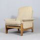 Fauteuil lounge scandinave du milieu du siècle avec ottoman, 1970