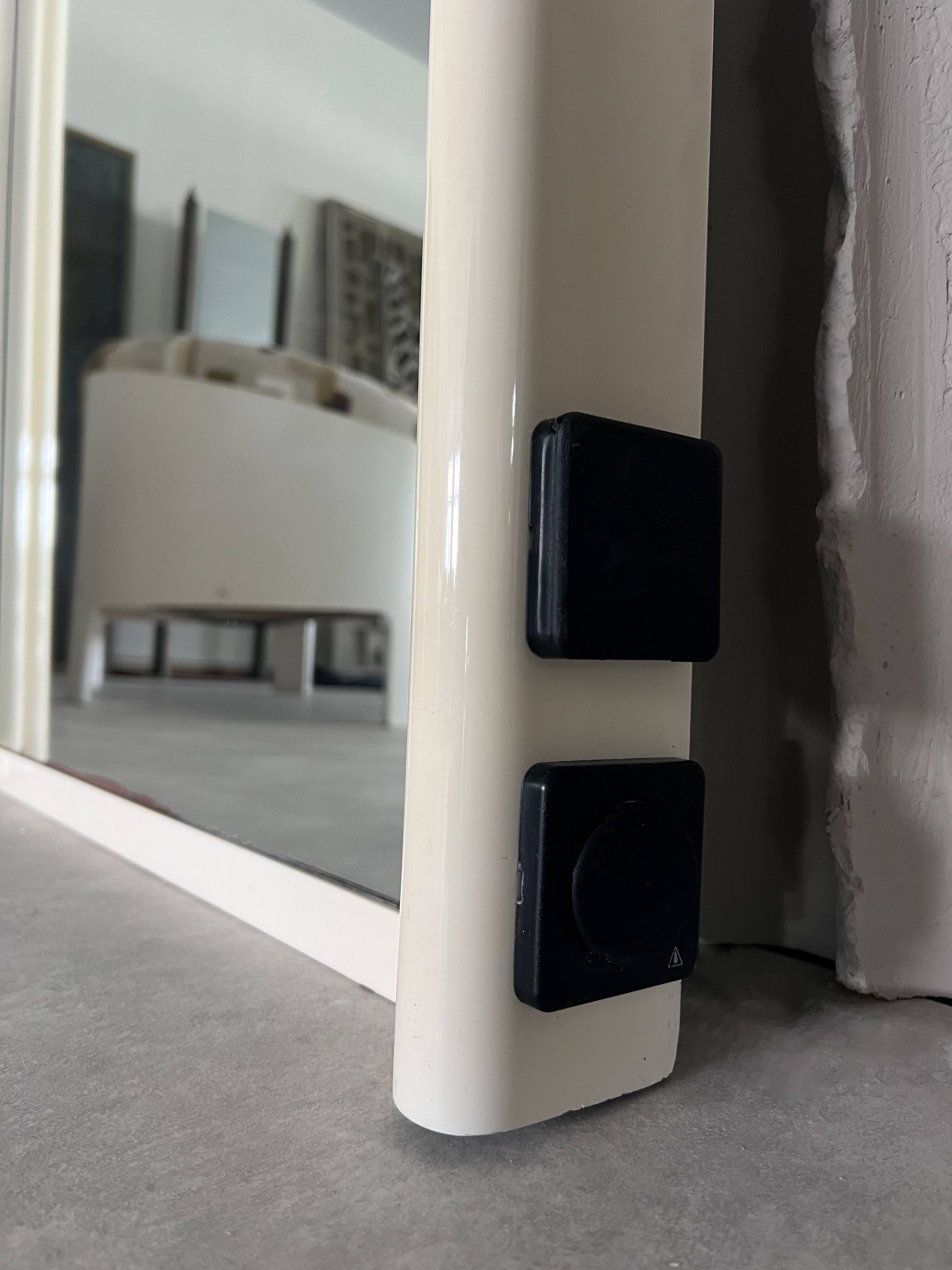 Vintage 1970s Illuminated Mirror with Built-In Socket