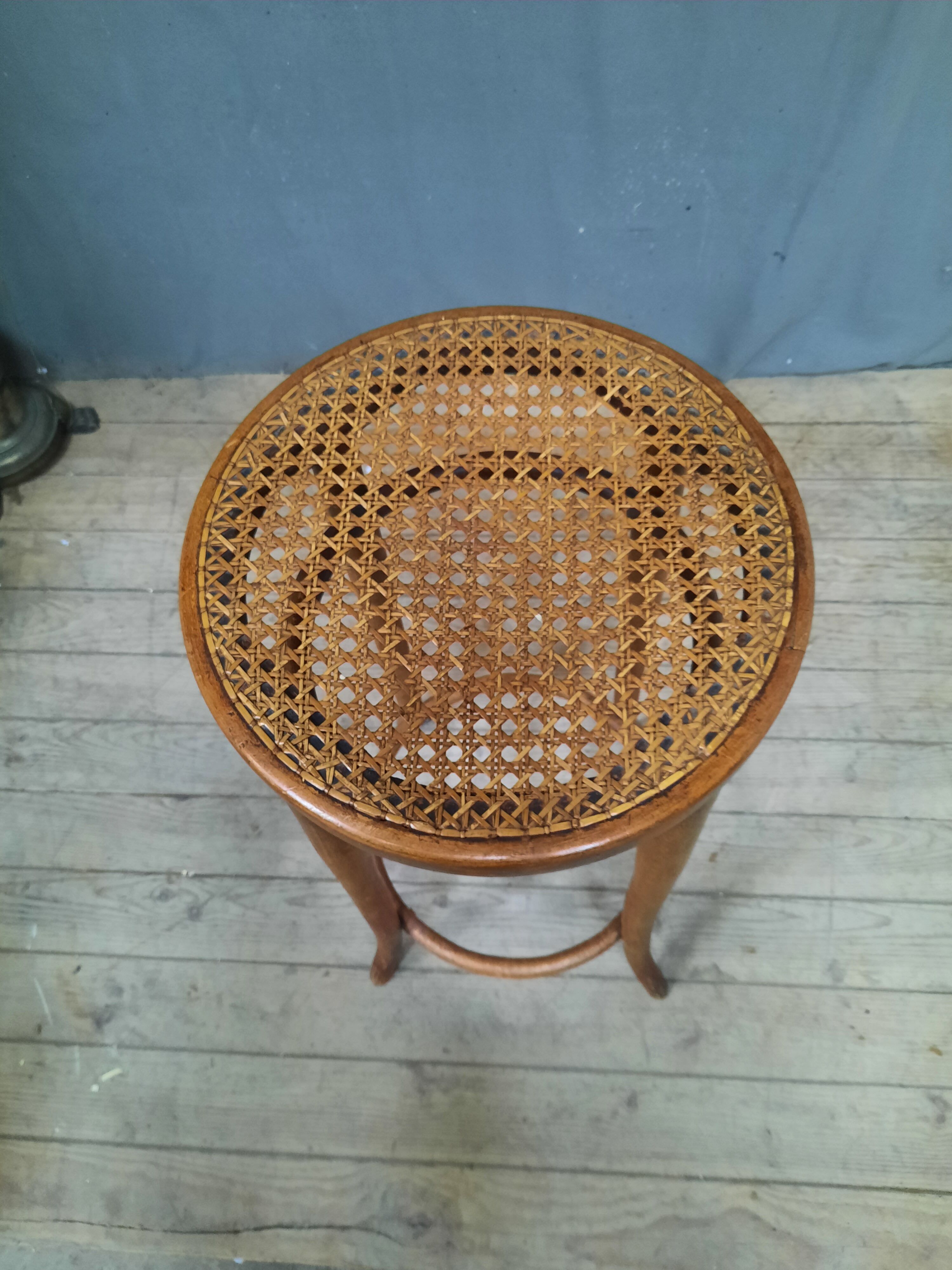 High bent wooden stool