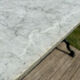Rectangular bistro table in marble and cast iron