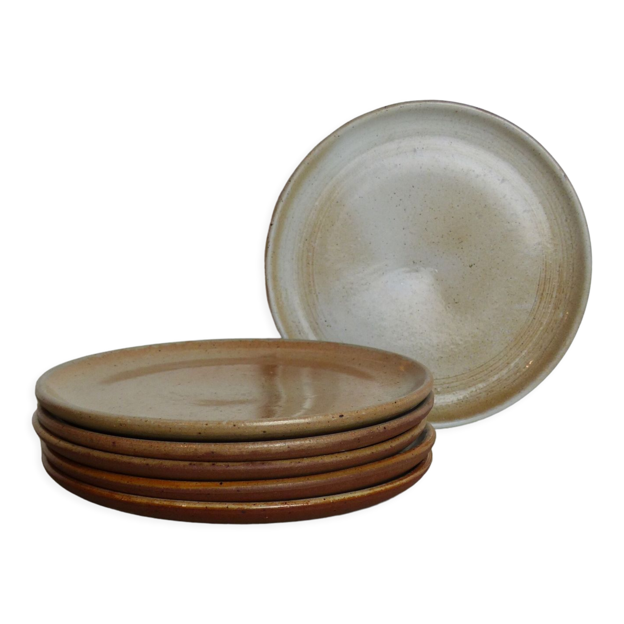 Set of 6 dessert plates Grès du Marais
