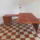 Desk with removable drawers in the style of Florence Knoll.