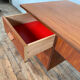 Bureau scandinave teck 1950 1960 vintage rétro ancien - pieds compas - 3 tiroirs - LEGRAND D