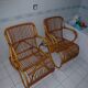 Rattan armchairs