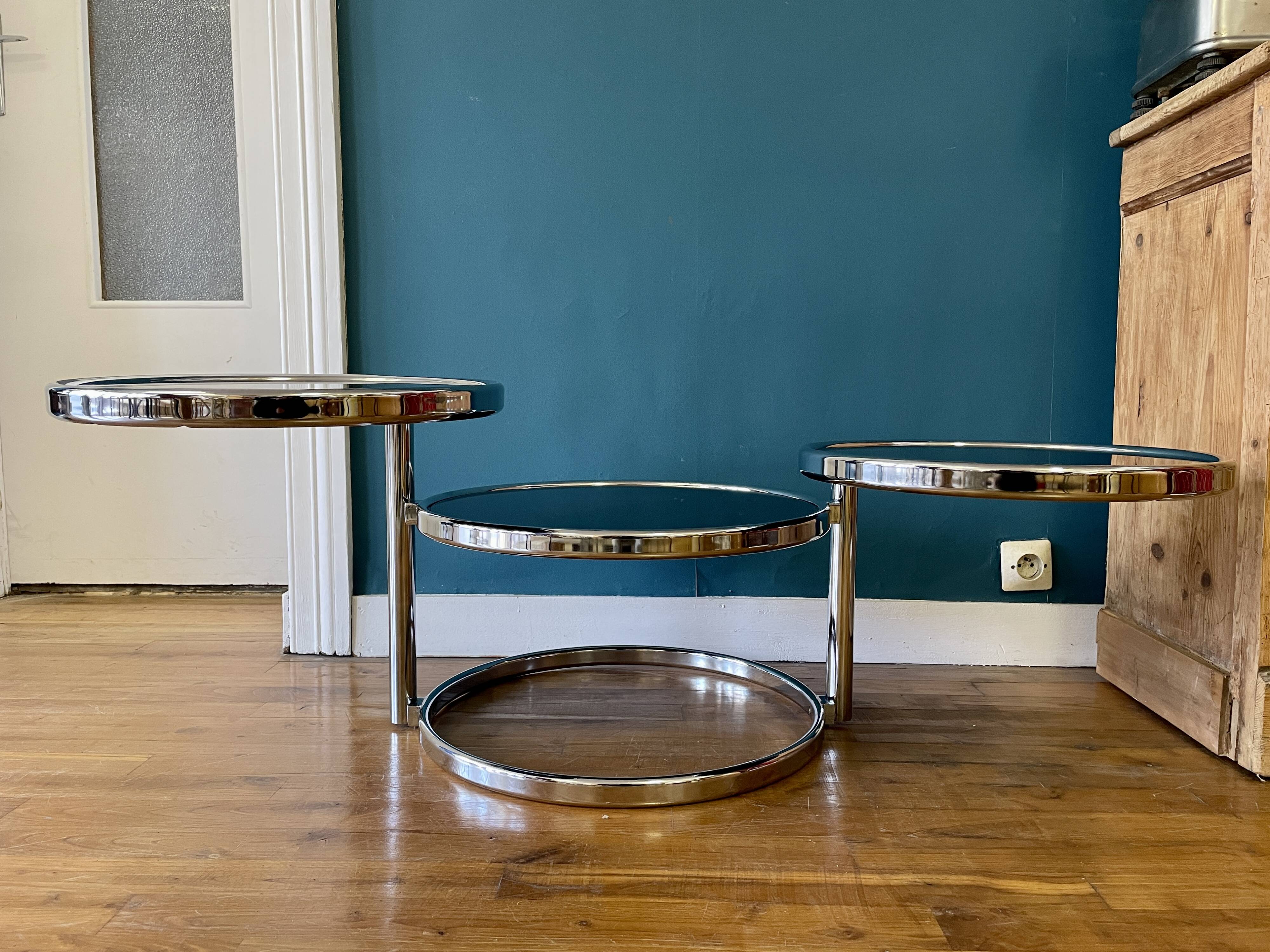Leitmotiv swivel 3 tier coffee table