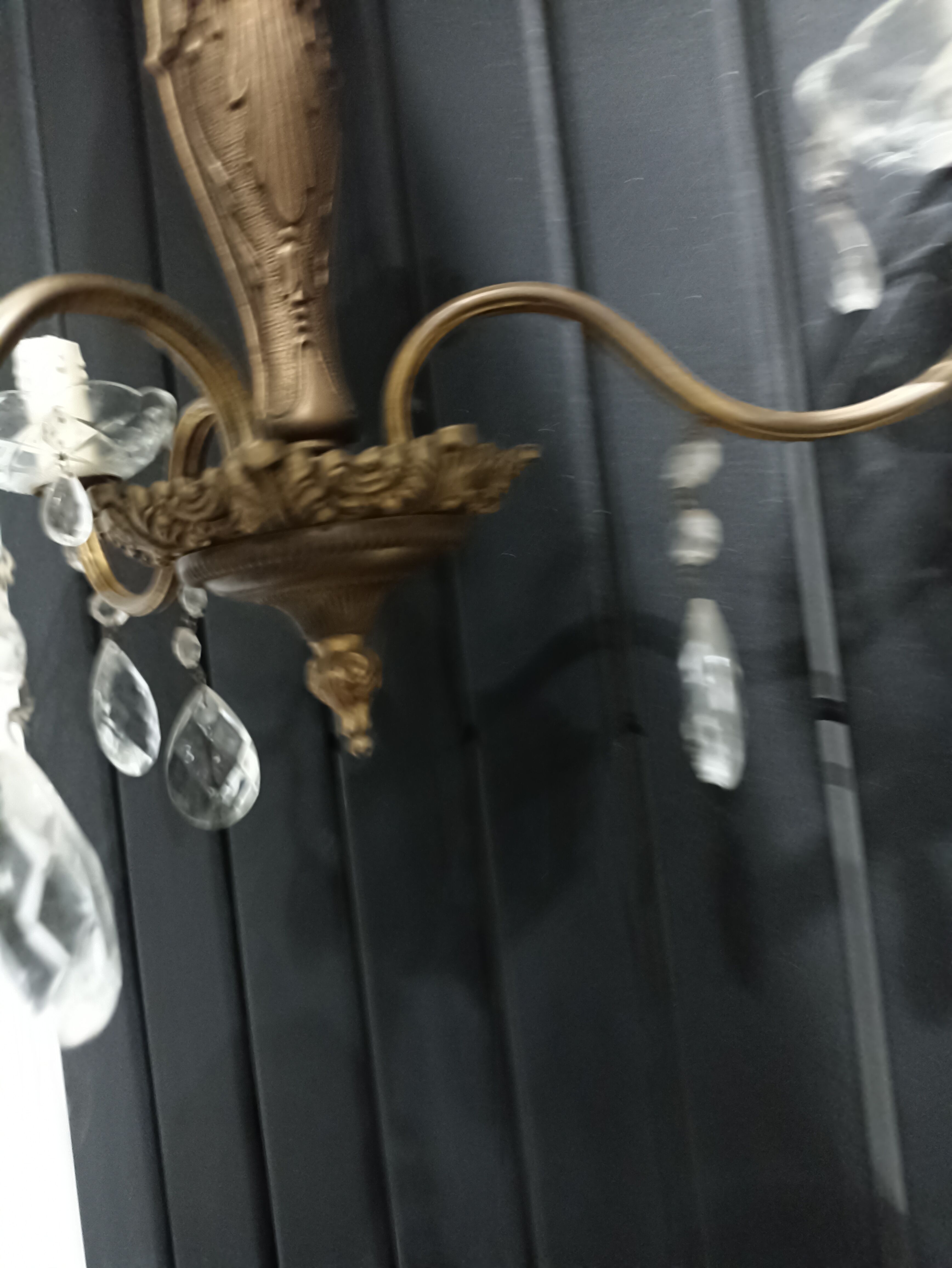 Brass grapefruit chandelier