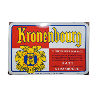 Plaque émaillée Kronenbourg années 60