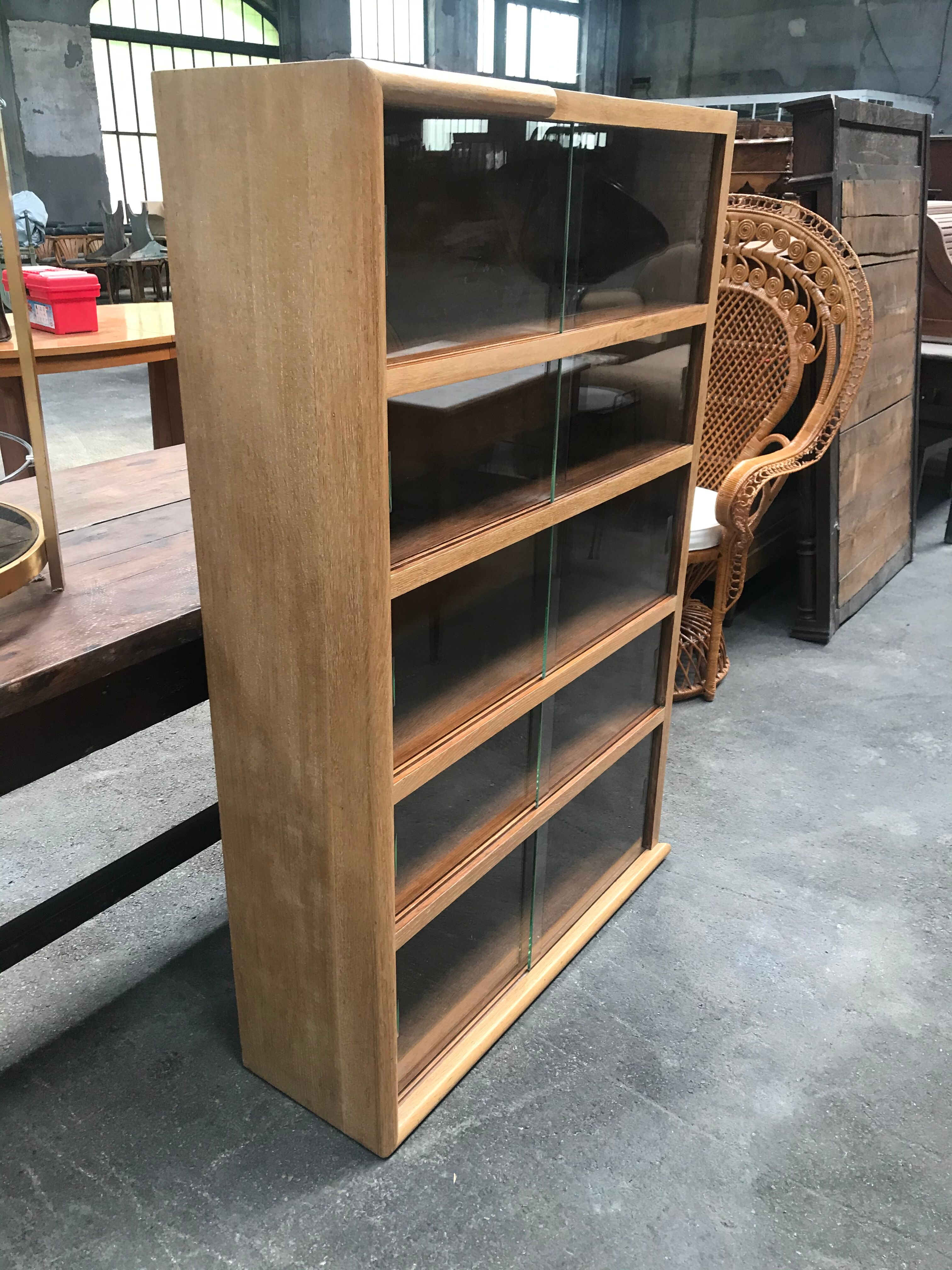 Solid oak bookcase 1950