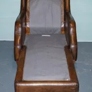 Chaise Longue en Cuir Teint à la Main